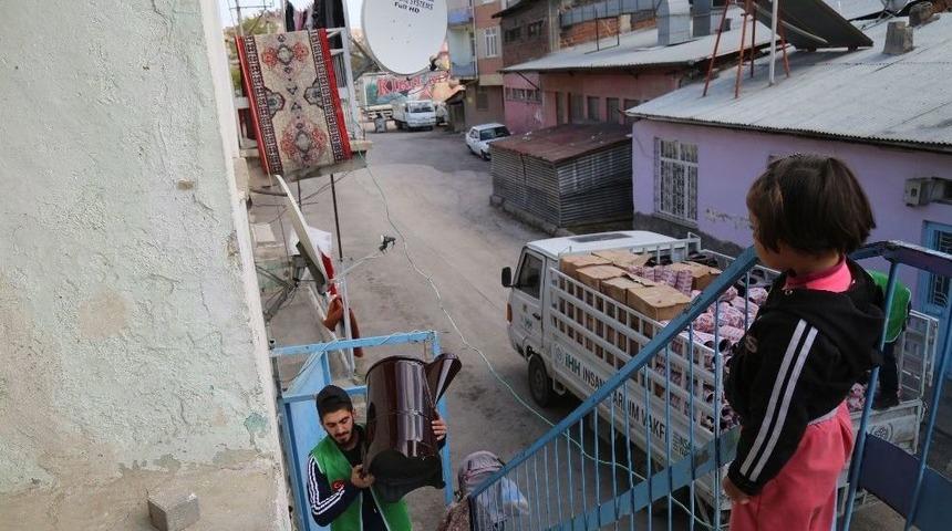 İhh&rsquo;dan Soba Ve Odun Yardımı