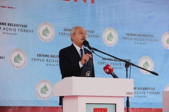 Chp Lideri Kılıçdaroğlu Edirne’de Katı Atık Tesisi Açılışına Katıldı