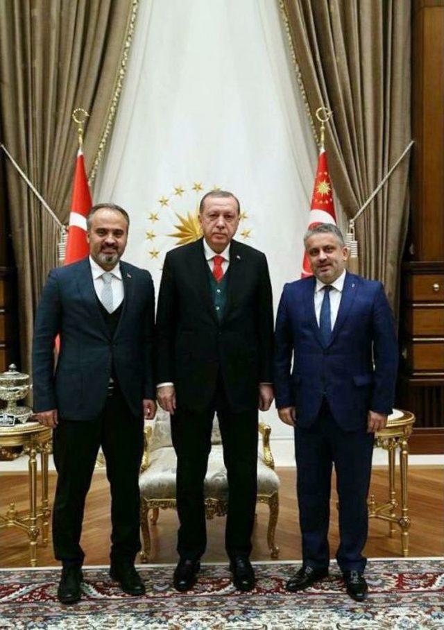 Bursa Belediye Başkanlarının Cumhurbaşkanı Ziyaret Fotoğrafı Yayınlandı 1