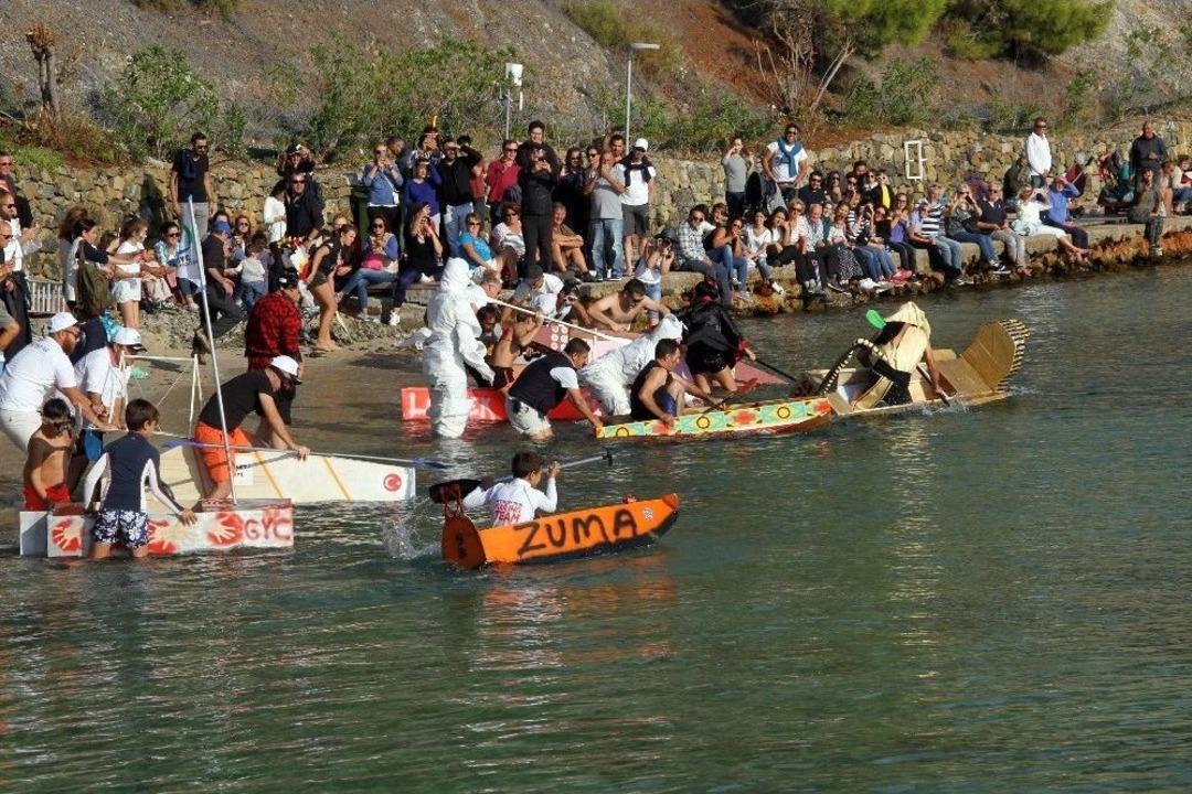 Kontrplaktan Yapılan Tekneler Yarıştı