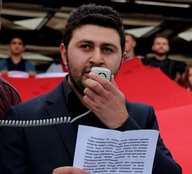 Ondokuz Mayıs &Uuml;niversitesi&rsquo;nde Ter&ouml;re Lanet Eylemi Yapıldı 2