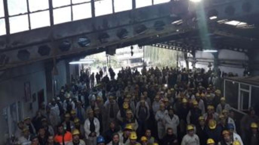 Maden İş&ccedil;ilerinin Yer&uuml;st&uuml;ne &Ccedil;ıkmama Eylemi