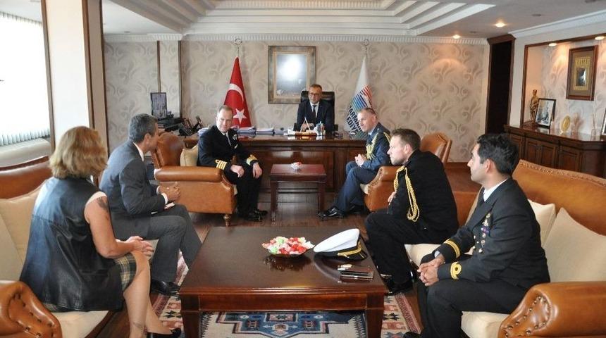 İngiliz Komutanlardan Tatbikat &Ouml;ncesi Ziyaret