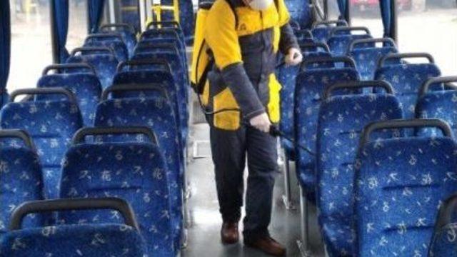 Toplu Taşıma Araçları Dezenfekte Ediliyor
