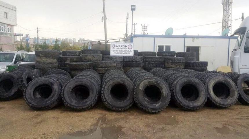 Mardin&rsquo;de 200 Bin Liralık Ka&ccedil;ak Lastik Ele Ge&ccedil;irildi