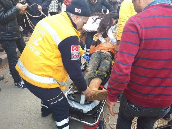 Başkentte Kanalizasyon Çalışması Esnasında Göçük: 1 Ağır Yaralı G4