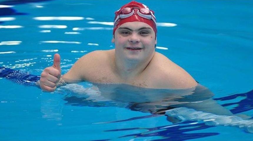 Down Sendromlu Tuğrul&rsquo;dan Avrupa Rekoru