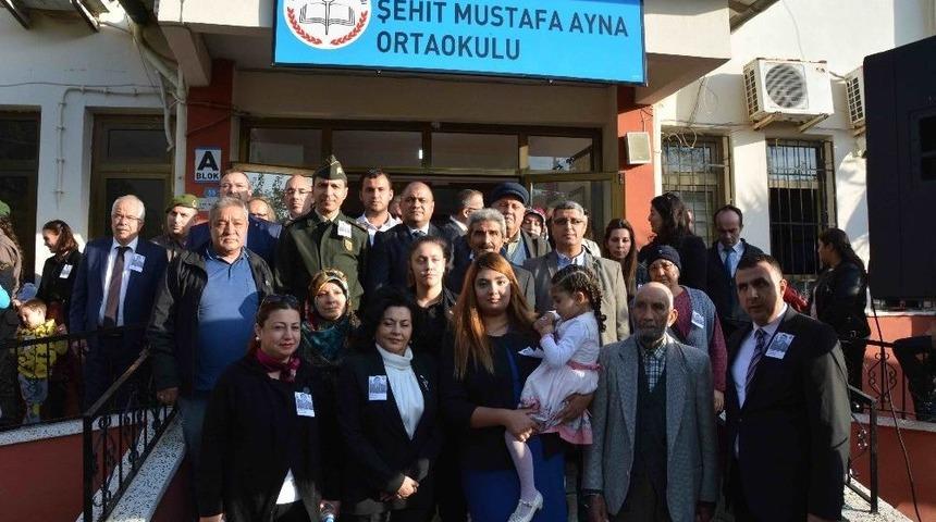 Ortaca&rsquo;da Şehit Mustafa Ayna&rsquo;nın Adı Ortaokula Verildi