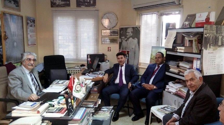 Rekt&ouml;r Karacoşkun Zeytin Dalı Dergisi Genel Yayın Y&ouml;netmeni Salihoğlu İle Bir Araya Geldi