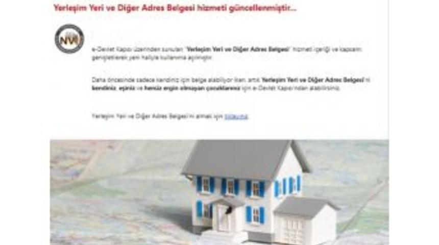 E-devlet &Uuml;zerinden Adres Belgesi Almak Kolaylaştı