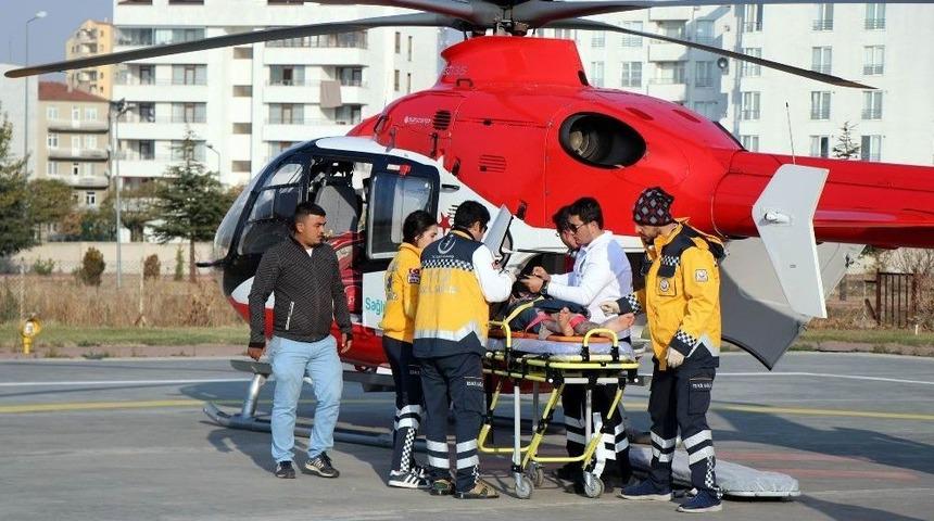 (&ouml;zel Haber) U&ccedil;uruma D&uuml;şen Adam, Hava Ambulansıyla Hastaneye Kaldırıldı