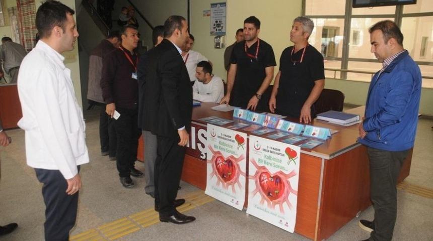 Cizre Devlet Hastanesi Organ Bağışı Standı A&ccedil;tı