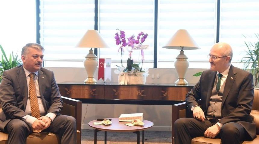 Vali Yazıcı&rsquo;dan Başkan Kafaoğlu&rsquo;na Hayırlı Olsun Ziyareti