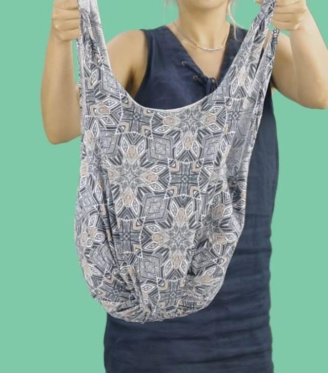 Giymediğiniz Tshirt lerinizden Çanta Yapabilirsiniz 6