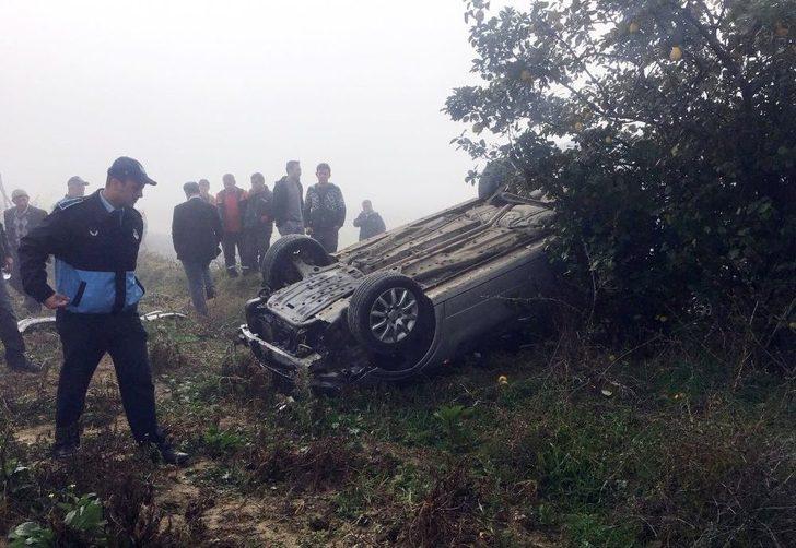 Mıcıra Kapılan Araç Takla Attı: 1 Yaralı G5