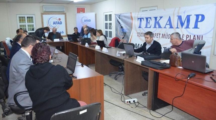 Tekirdağ&rsquo;da Masa Başı Deprem Tatbikatı Yapıldı