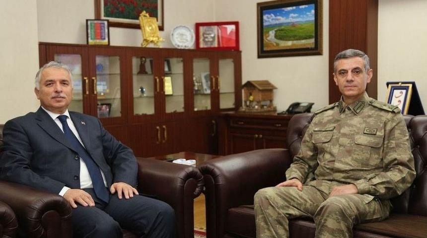 Tuğgeneral Yal&ccedil;ın&rsquo;dan Vali Yıldırım&rsquo;a Ziyaret