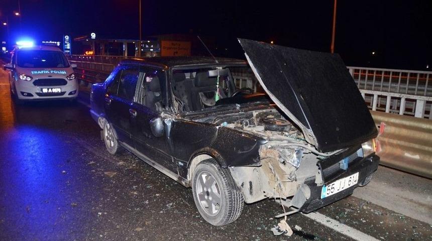 Otomobil Trakt&ouml;re &Ccedil;arptı :1 Yaralı