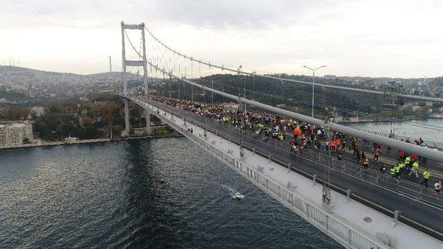 Vodafone 39. İstanbul Maratonu Havadan Görüntülendi