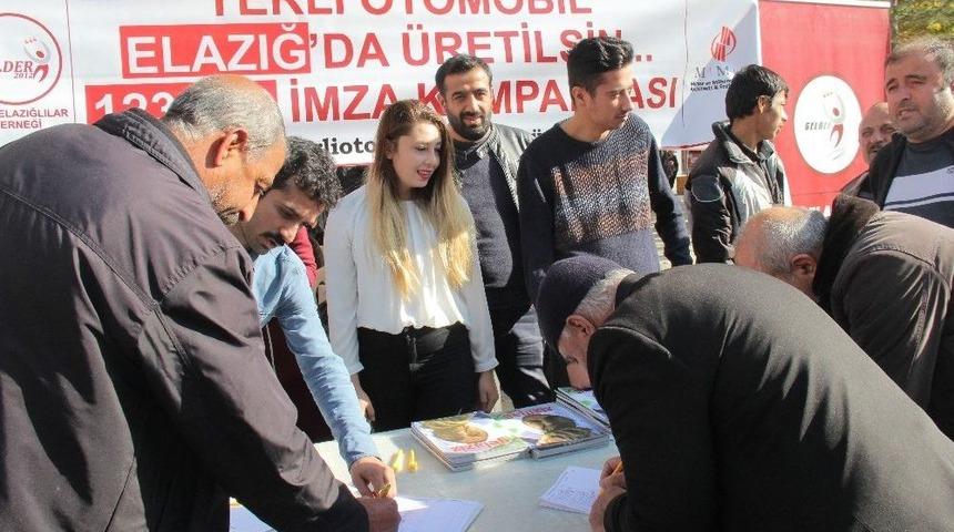 Yerli Otomobilin Elazığ&rsquo;da Yapılması İ&ccedil;in İmza Kampanyası