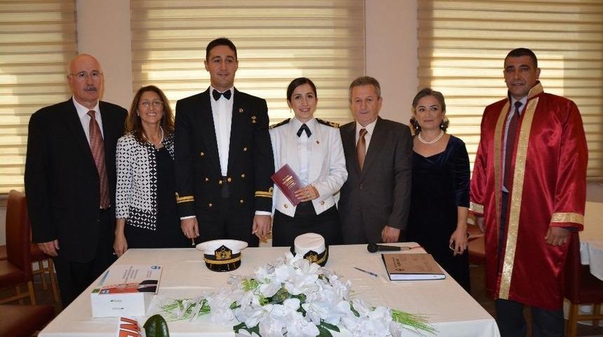 Söke’de Üsteğmen Çift Üniformalı Nikah Kıydı