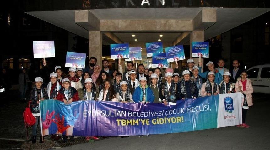 Ey&uuml;psultan &Ccedil;ocuk Meclisi, Gazi Meclis&rsquo;i Ziyaret Etti