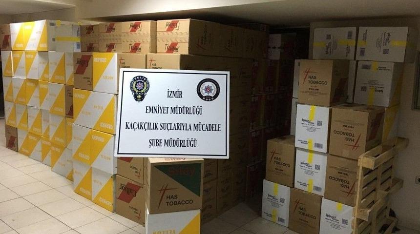 İzmir&rsquo;de 18 Bin Ka&ccedil;ak Sigara Ele Ge&ccedil;irildi