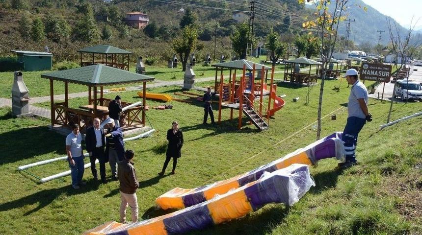 Manasur Piknik Alanı &Ccedil;ocuk Parkına Kavuştu
