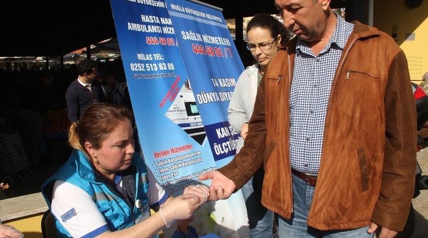 Milas&rsquo;ta Diyabet Testine Yoğun İlgi