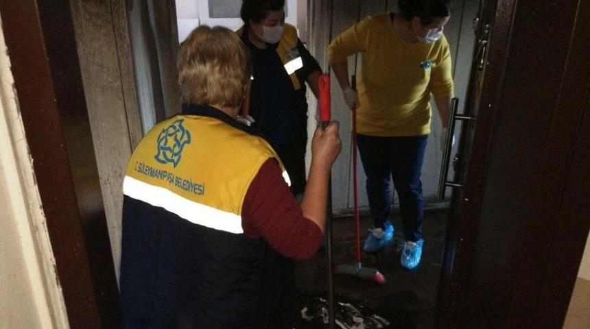 Evi Yanan Aileye Dost Eli Aşevi&rsquo;nden Destek