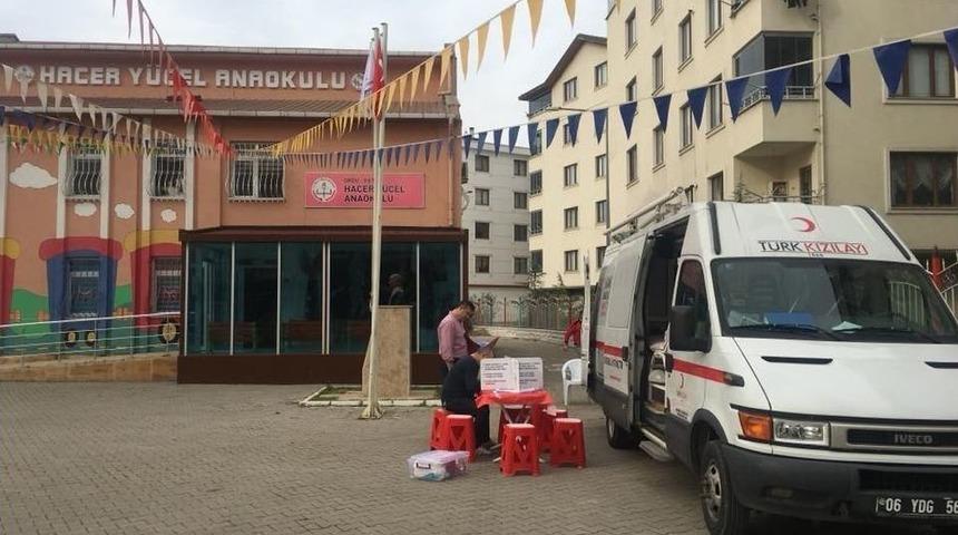 Fatsa&rsquo;da &Ouml;ğrenci Ve Velilerden Kan Bağışı