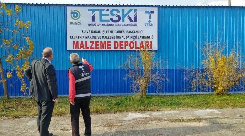 Teski Genel M&uuml;d&uuml;r&uuml; Başa &Ccedil;orlu Yeni Lojistik Merkezini İnceledi