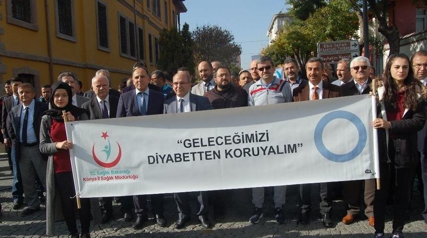 Konya&rsquo;da D&uuml;nya Diyabet Ve Koah G&uuml;n&uuml; Y&uuml;r&uuml;y&uuml;ş&uuml; Ger&ccedil;ekleşti