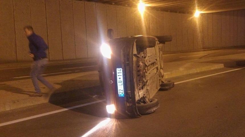 Edirne De Trafik Kazası: 1 Yaralı