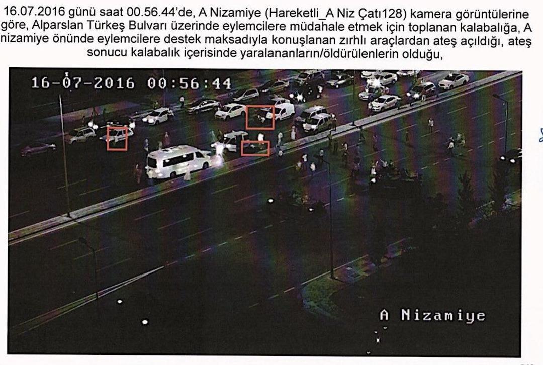 G&ouml;z&uuml; D&ouml;nm&uuml;ş Darbecilerin Vatandaşlara Ateş Etme Anı Bilirkişi Raporunda