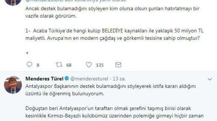 Başkan T&uuml;rel&rsquo;den Ali Şafak &Ouml;zt&uuml;rk&rsquo;e Sosyal Medyadan Cevap