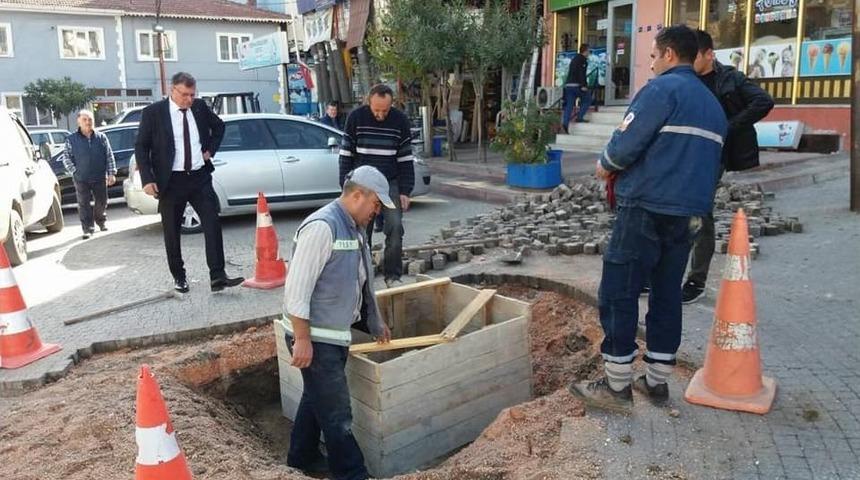 Vezirhan&rsquo;da Kanalizasyon &Ccedil;alışmaları Devam Ediyor