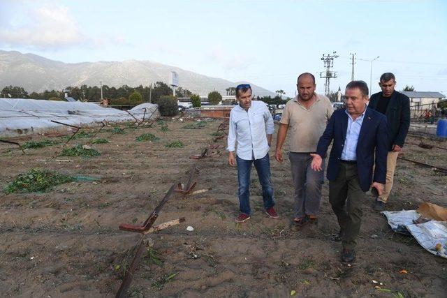 Konyaaltı Belediye Başkanı Afet Bölgesinde