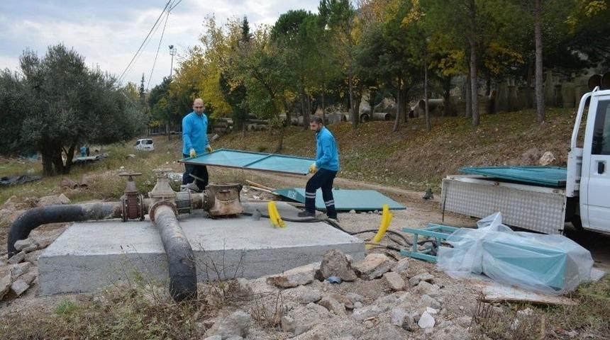 Ilıca İ&ccedil;me Suyu Tesisine Bakım &Ccedil;alışması