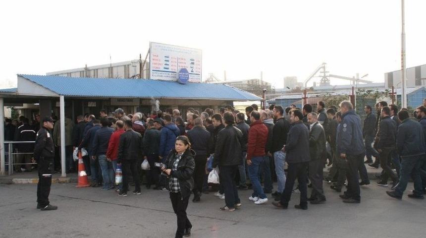 Erdemir İş&ccedil;ilerinden Protesto Eylemi