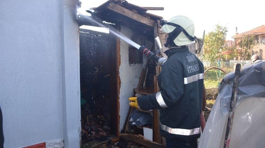 Sinop&rsquo;ta Odunluk Yangını