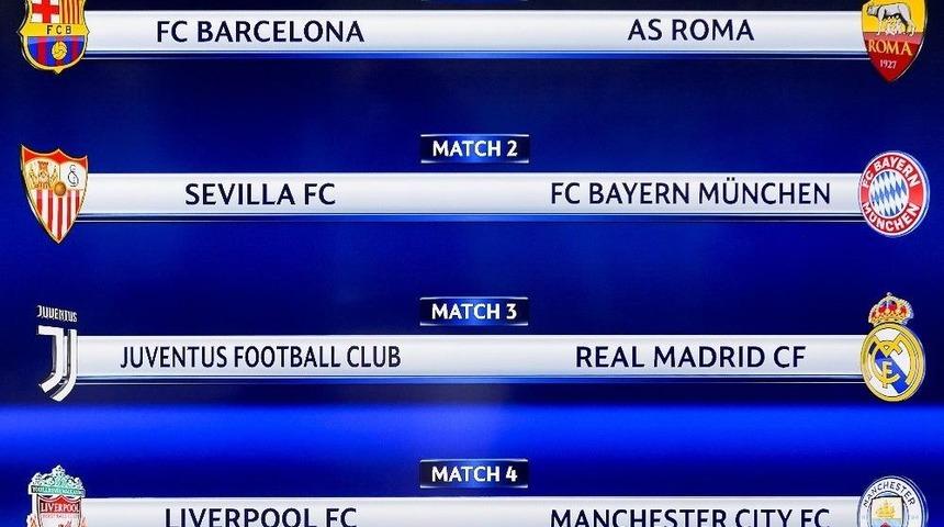 Uefa Şampiyonlar Ligi Çeyrek Final Eşleşmeleri Belli Oldu