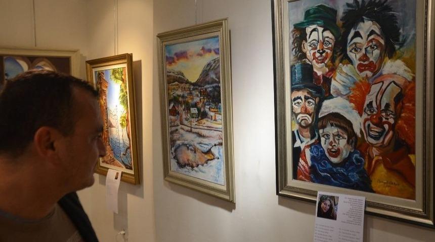 Denizlili Ressamlar Marmaris&rsquo;te 3. Kez Sergi A&ccedil;tı