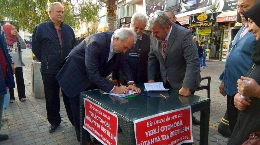 Başkan Kamil Sara&ccedil;oğlu&rsquo;ndan &rsquo;yerli Otomobil K&uuml;tahya&rsquo;da &Uuml;retilsin&rsquo; Kampanyasına Destek