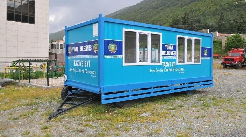 Akşehir Belediyesinden Yunak Ve &Ccedil;eltik&rsquo;e Mobil Taziye Evi