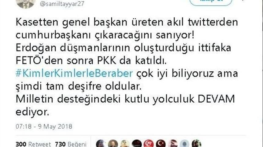 Şamil Tayyar’dan Akıl Çıkışı