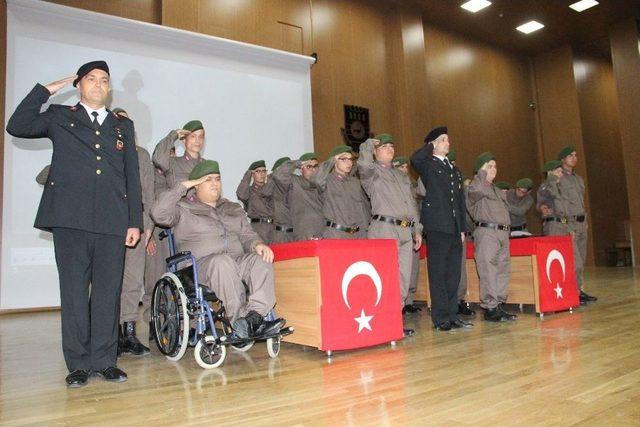 Karaman’da Bir Günlük Askerlik Yapan 19 Engelli, Düzenlenen Törenle Yemin Etti