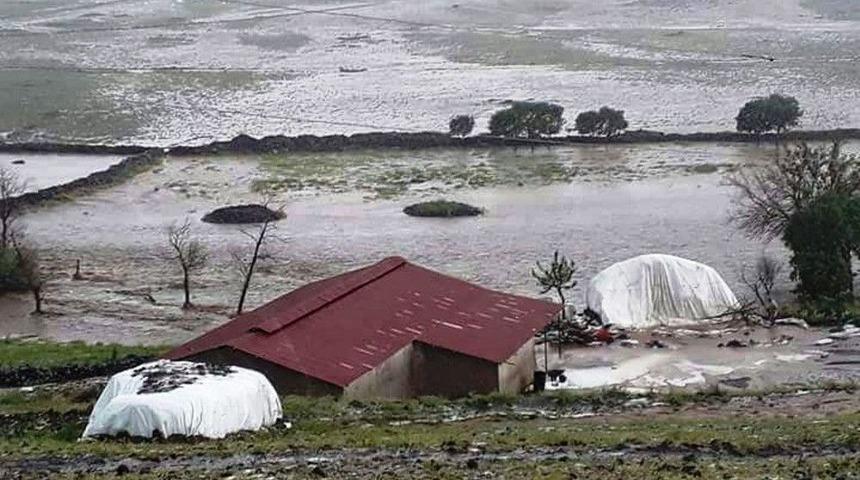 Ergani&rsquo;de Dere Taştı: 5 Hayvan Telef Oldu
