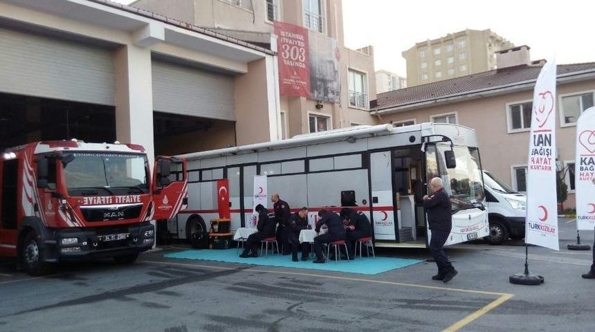 İbb İtfaiyesinden Afrin Operasyonuna Destek İ&ccedil;in Kan Bağışı