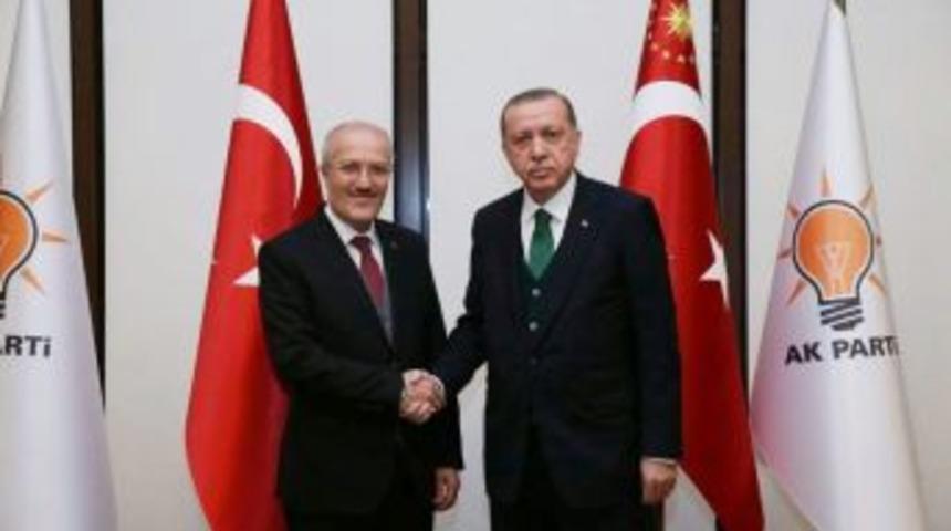 Başkan Kafaoğlu Cumhurbaşkanı Erdoğan İle G&ouml;r&uuml;şt&uuml;